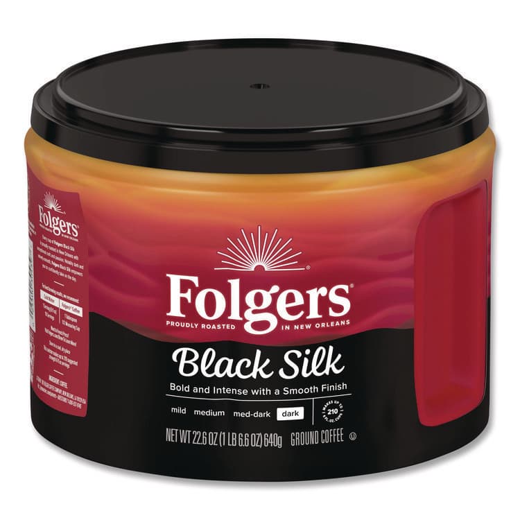 J.M. SMUCKER CO. Black Silk Ground Coffee, Black 22.6 oz Canister, 6/Carton (FOL20540CT) thumbnail 2