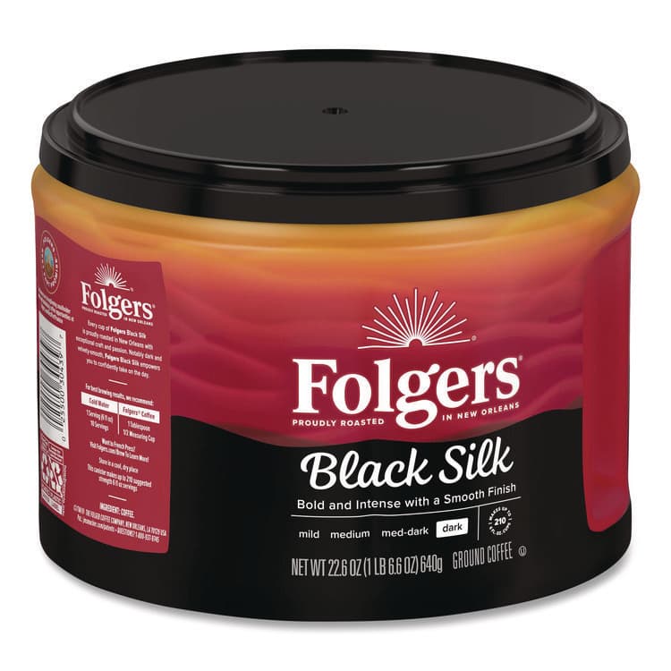J.M. SMUCKER CO. Black Silk Ground Coffee, Black 22.6 oz Canister, 6/Carton (FOL20540CT) thumbnail 3