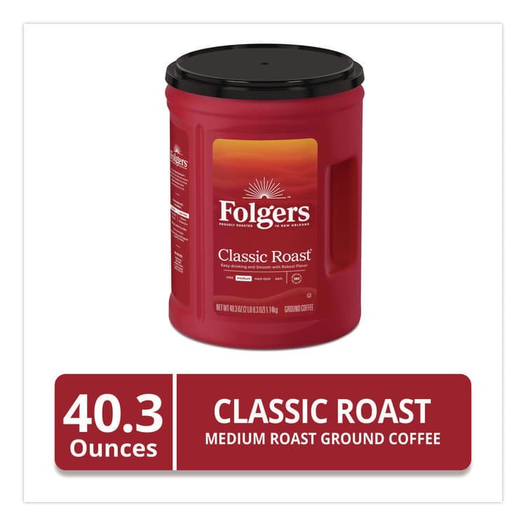 J.M. SMUCKER CO. Classic Roast Ground Coffee, 40.3 oz Canister, 6/Carton (FOL30419) thumbnail 4