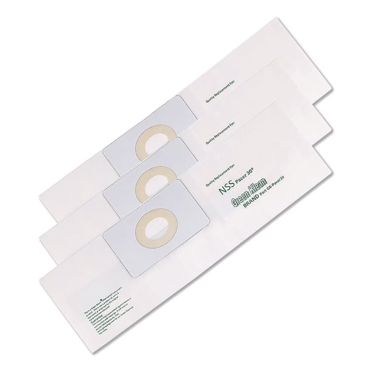 GREEN KLEAN Replacement Vacuum Bags, Fits NSS Pacer 30, 3/Pack (GRKPACER30P)