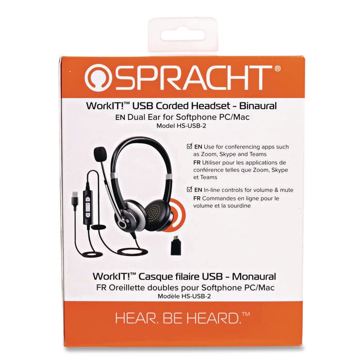 SPRACHT SPT-HSUSB2 Over-the-Head Binaural Headset (SPTHSUSB2) thumbnail 3