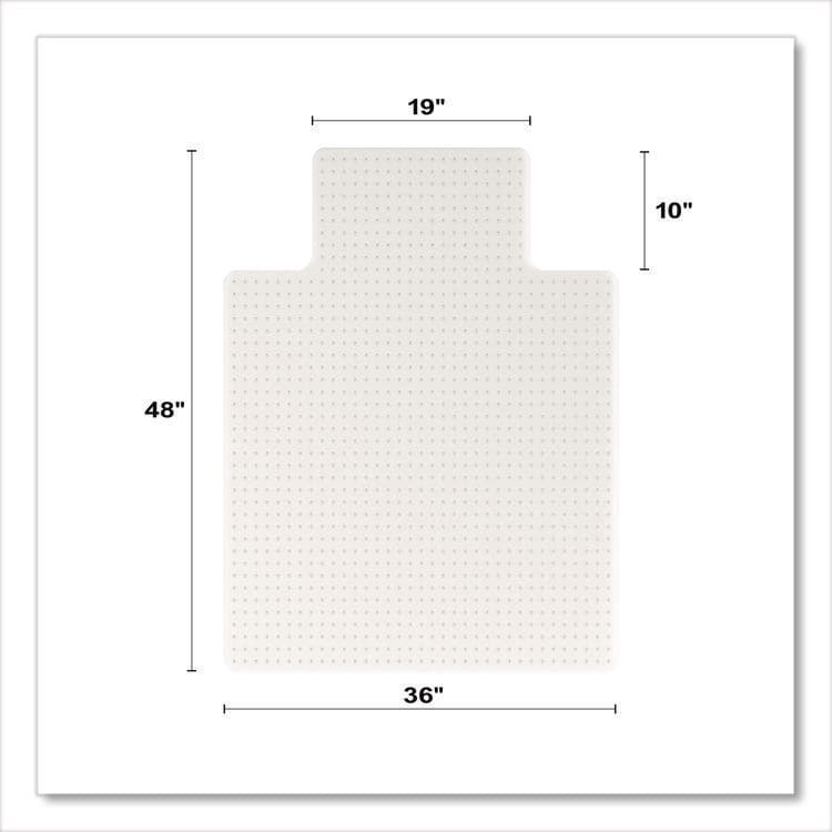 DEFLECTO CORPORATION OceanMat Carpet Chair Mat for Flat Pile Carpeted Floors, Rectangular with Lip, Straight Edges, 36" x 48", Clear (DEFCM1K112OCB) thumbnail 4
