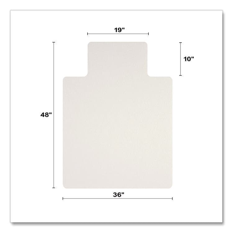 DEFLECTO CORPORATION OceanMat Hard Floor Chair Mat for Hard Floors, Rectangular with Lip, Straight Edges, 36" x 48", Clear (DEFCM2G112OCB) thumbnail 4