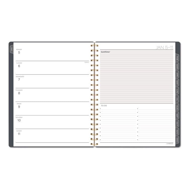 MEAD PRODUCTS Hera Weekly Monthly Planner, Wavy Lines, 11 x 8.5, Black/Gold Cover, 12-Month (Jan to Dec): 2026 (AAG1765905) thumbnail 2