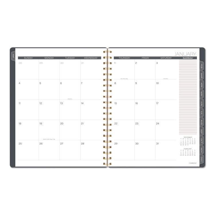 MEAD PRODUCTS Hera Weekly Monthly Planner, Wavy Lines, 11 x 8.5, Black/Gold Cover, 12-Month (Jan to Dec): 2026 (AAG1765905) thumbnail 3