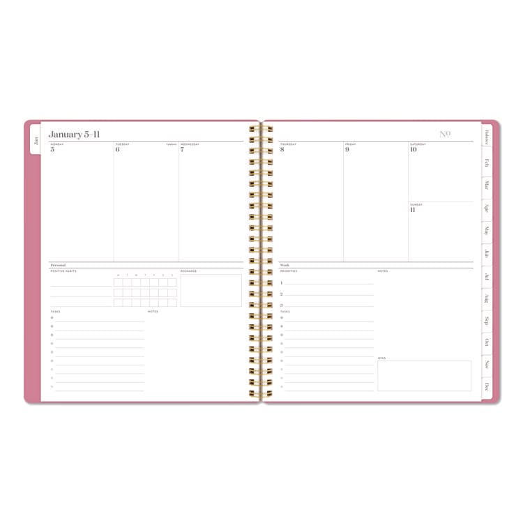 MEAD PRODUCTS WorkStyle Weekly/Monthly Planner, 8.75 x 7.75, Pink Cover, 12-Month (Jan to Dec): 2026 (AAG160680527) thumbnail 2