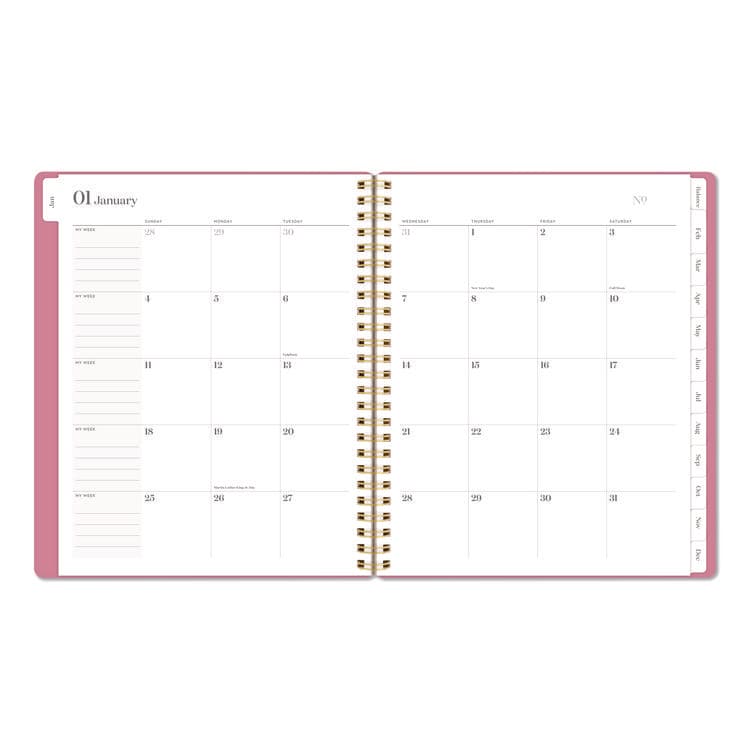 MEAD PRODUCTS WorkStyle Weekly/Monthly Planner, 8.75 x 7.75, Pink Cover, 12-Month (Jan to Dec): 2026 (AAG160680527) thumbnail 3