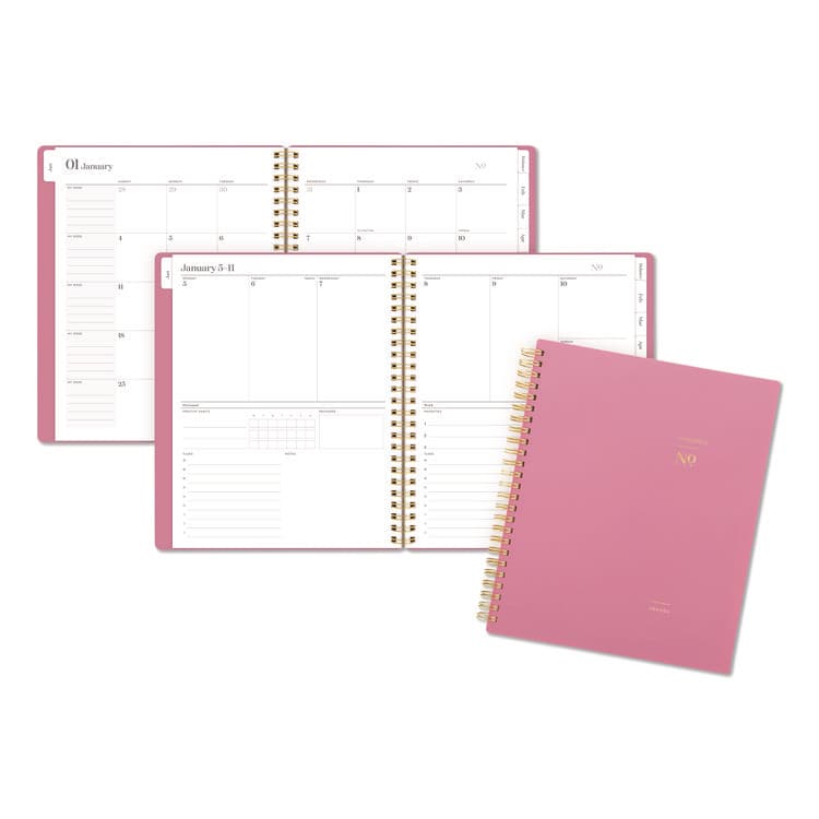MEAD PRODUCTS WorkStyle Weekly/Monthly Planner, 8.75 x 7.75, Pink Cover, 12-Month (Jan to Dec): 2026 (AAG160680527)