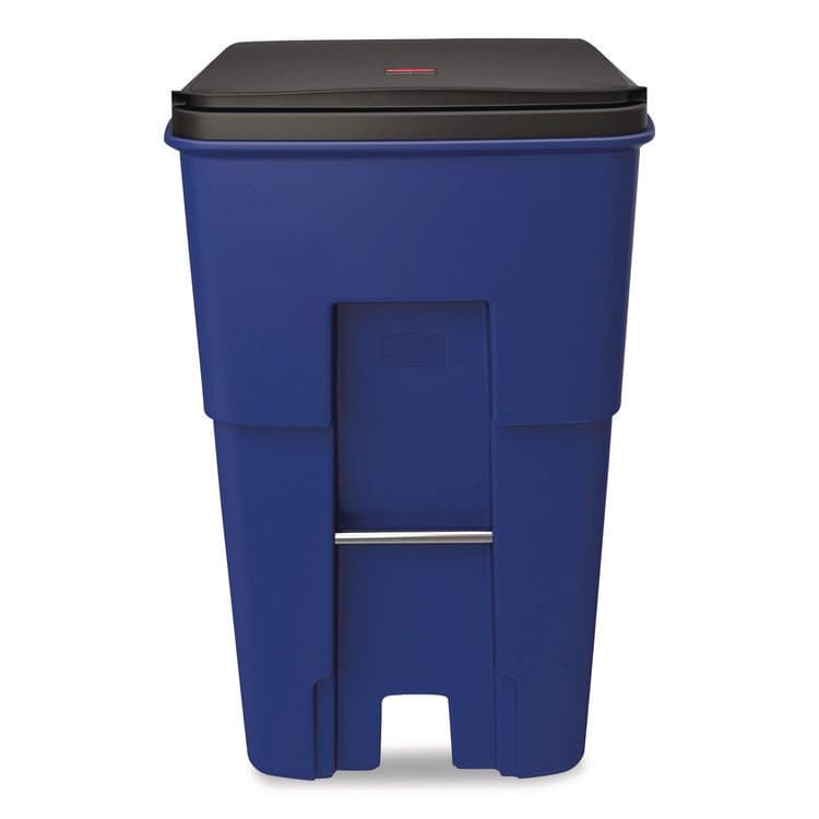 RUBBERMAID COMMERCIAL PROD. Square Brute Rollout Container, 95 gal, Resin, Blue (RCP9W2273BLU)