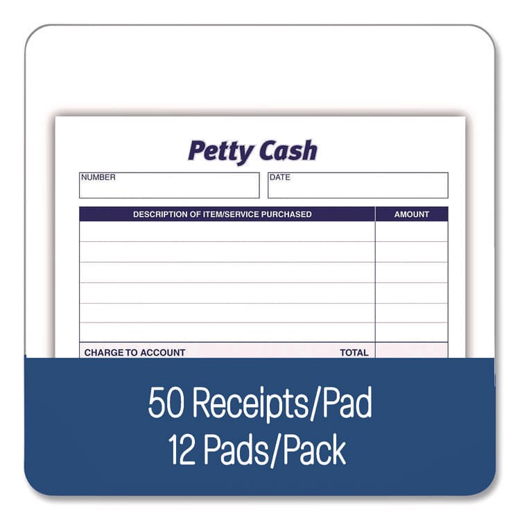 CARDINAL BRANDS . Petty Cash Receipts, One-Part (No Copies), 5 x 3.5, 50 Receipts/Pad, 12 Pads/Pack (ABF9672ABF) thumbnail 4