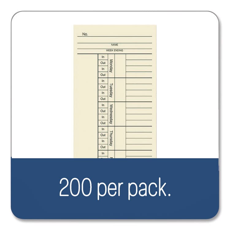 CARDINAL BRANDS . Time Cards for Acroprint, Amano and Lathem Time Clocks, Two Sides, 3.4 x 8.25, 200/Pack (ABF9660200) thumbnail 4