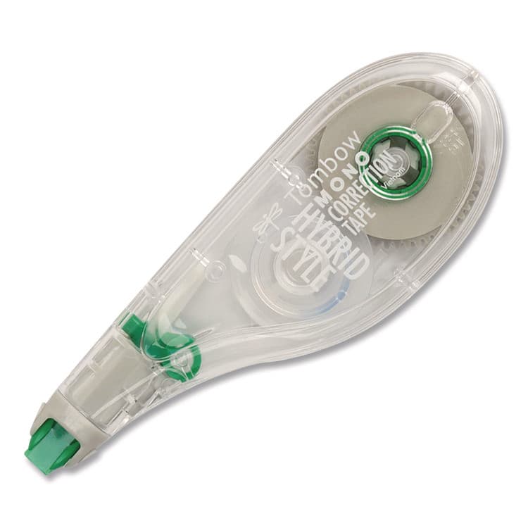 AMERICAN TOMBOW . MONO Hybrid Correction Tape Value Pack, Non-Refillable, 0.17" x 32.83 ft, White Tape, Clear/Green Dispenser, 10/Pack (TOM68721) thumbnail 2