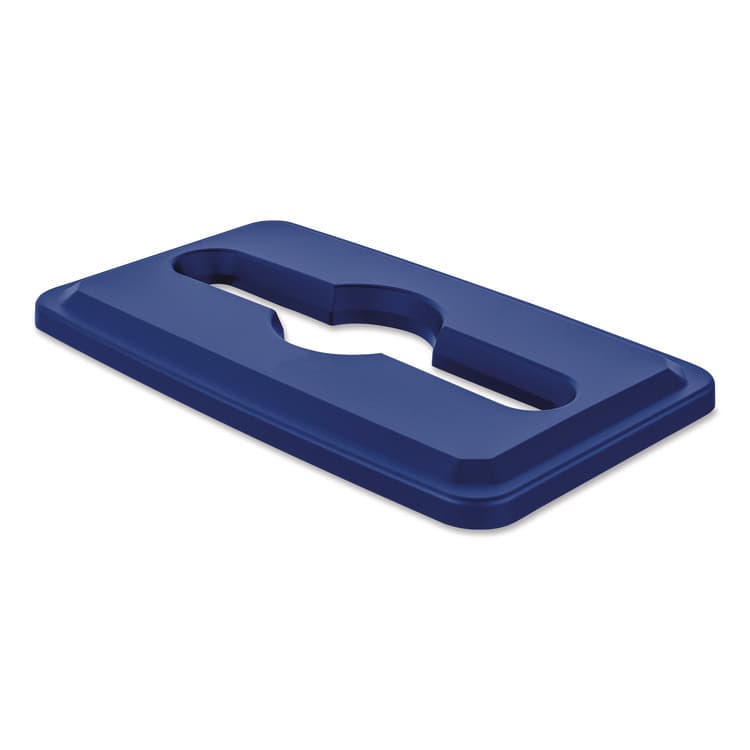 SUNCAST CORPORATION 23 Gallon Resin Slim Trash Can Paper Recycling Lid, 11.87 x 20.25 x 1.35, Blue (SUATCNLID03BLD)