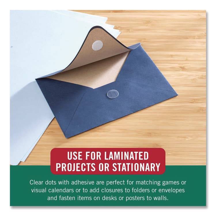 VELCRO USA, . Sticky-Back Fasteners, Complete Sets, 0.75" dia, Clear, 200/Pack (VEK95194) thumbnail 2