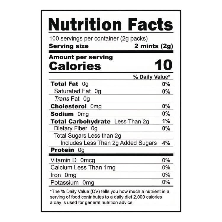 VERMINTS . VerMints Organic Mints/Pastilles, Wintergreen, 2 Mints/0.7 oz, Individually Wrapped, 100/Box (VEMVNT00993) thumbnail 4