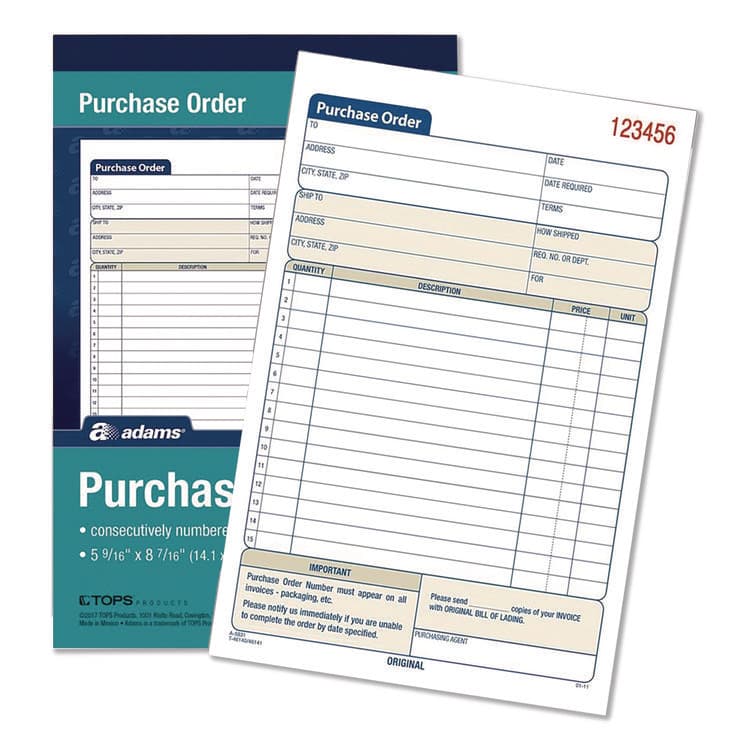 CARDINAL BRANDS . Multipart Purchase Order Pad, Two-Part Carbonless, 5.56 x 7.94, 50 Forms Total (ABFDC5831) thumbnail 4