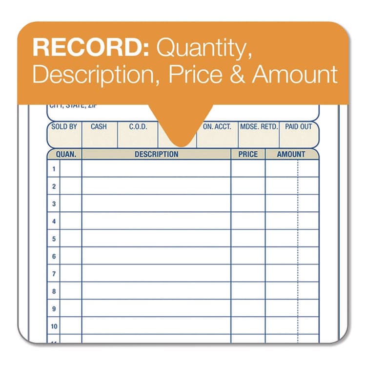 CARDINAL BRANDS . Multipart Sales Order Pad, 12 Lines, Two-Part Carbonless, 4.19 x 6.69, 50 Forms/Pad, 10 Pads/Box (ABFDC470510) thumbnail 4