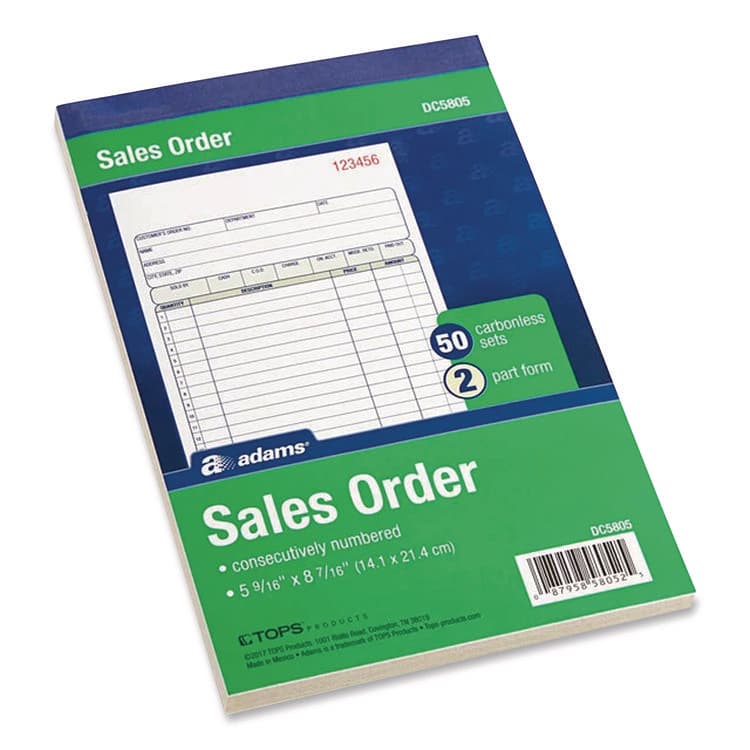 CARDINAL BRANDS . Multipart Sales Order Pad, Two-Part Carbonless, 5.56 x 7.94, 50 Forms/Pad, 10 Pads/Box (ABFDC580510) thumbnail 4