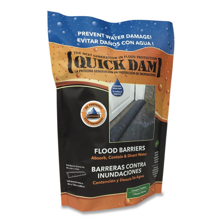 ABSORBENT SPECIALTY PRODUCTS Flood Barriers, 6" x 5 ft x 3.5, 1 Barrier (QKDQD651)