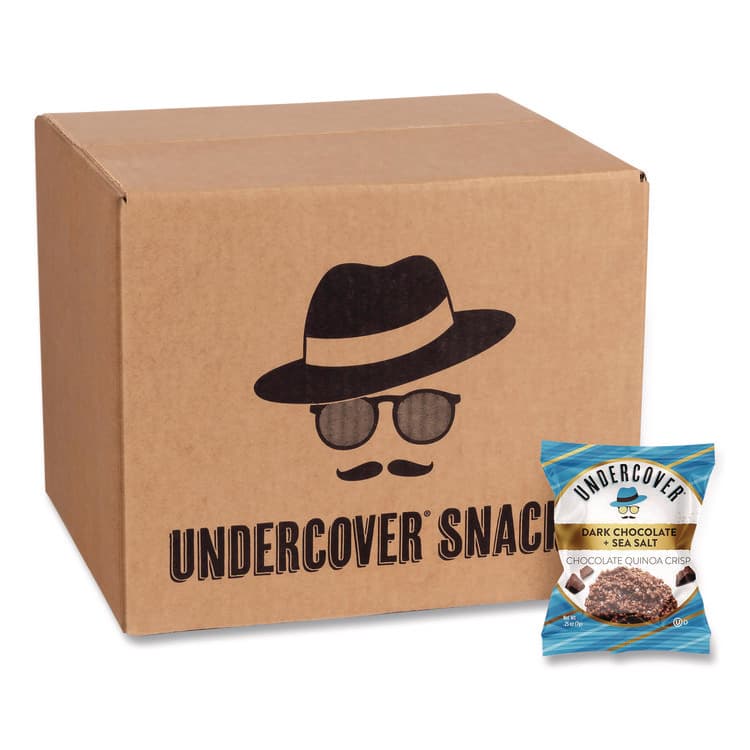 UNDERCOVER SNACKS Dark Chocolate and Sea Salt Mini Quinoa Crisps, 0.25 oz Bag, 125/Carton (GRR30700382)