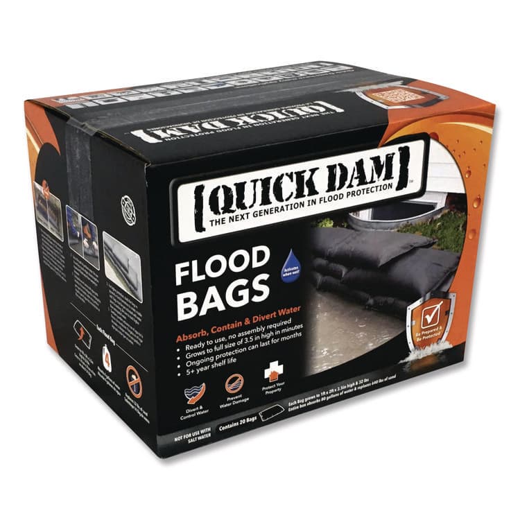 ABSORBENT SPECIALTY PRODUCTS Flood Bags, 12" x 24" x 3.5", 20/Box (QKDQD122420) thumbnail 2