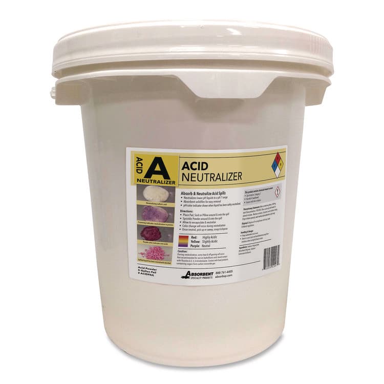ABSORBENT SPECIALTY PRODUCTS Acid Neutralizer, 12.1 L to 60.36 L, 5 gal Pail (QKDACIDPAIL)
