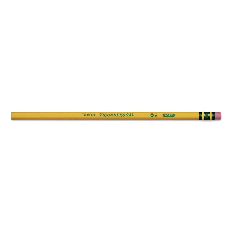 DIXON TICONDEROGA CO. Pencils, H (#3), Black Lead, Yellow Barrel, Dozen (DIX13883) thumbnail 4