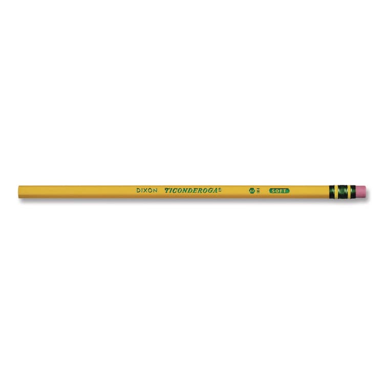 DIXON TICONDEROGA CO. Pencils, F (#2.5), Black Lead, Yellow Barrel, Dozen (DIX13885) thumbnail 3