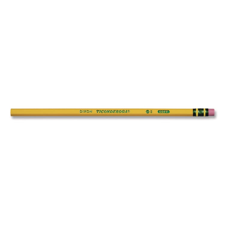 DIXON TICONDEROGA CO. Pencils, B (#1), Black Lead, Yellow Barrel, Dozen (DIX13881) thumbnail 3