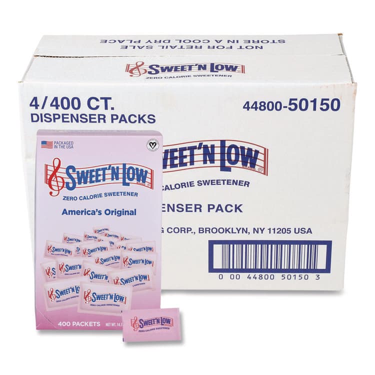 SWEET'N LOW Zero Calorie Sweetener, 1 g Packet, 400/Box, 4 Box/Carton (SMU50150CT) thumbnail 4