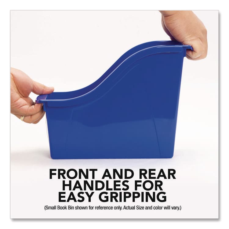 STOREX Small Book Bin, 1.5 gal, 4.5" x 11.75" x 8.5", Black, 6/Pack (STX70123E06C) thumbnail 2