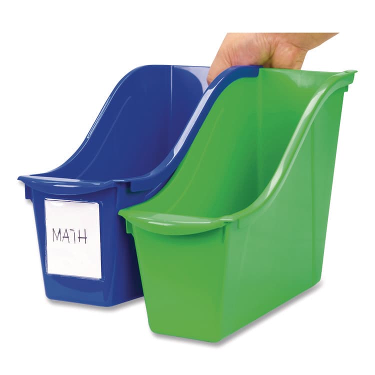 STOREX Small Book Bin, 1.5 gal, 4.5" x 11.75" x 8.5", Black, 6/Pack (STX70123E06C) thumbnail 4