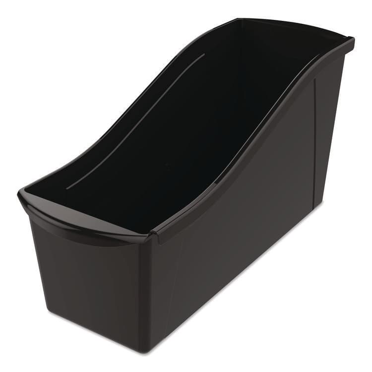 STOREX Large Book Bin, 2 gal, 5.3" x 14.3" x 7", Black, 6/Pack (STX70109E06C) thumbnail 2