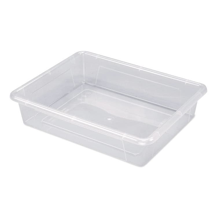 STOREX Storage Tray, Flat, 1.69 gal, 10.65" x 13.17" x 2.96", Translucent, 5/Pack (STX62565U05C) thumbnail 2