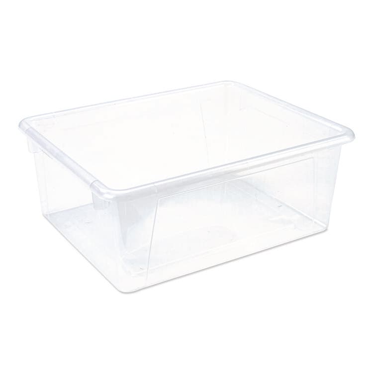 STOREX Storage Tray, Deep, 2 gal, 10.65" x 10.65" x 5.2", Clear, 5/Pack (STX62532U05C) thumbnail 3
