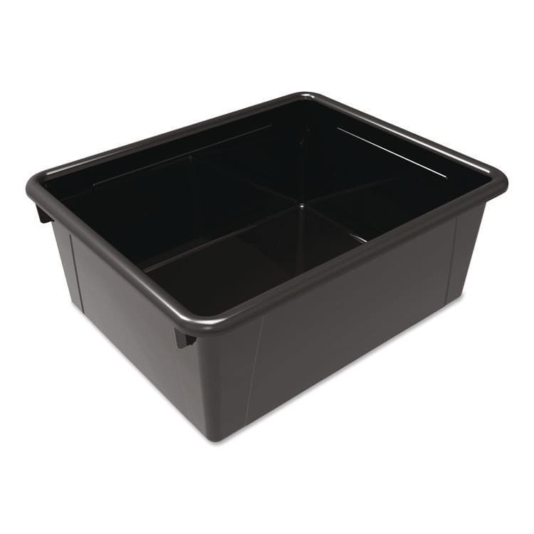 STOREX Storage Tray, Deep, 2 gal, 10.65" x 10.65" x 5.2", Black, 5/Pack (STX62523U05C) thumbnail 2