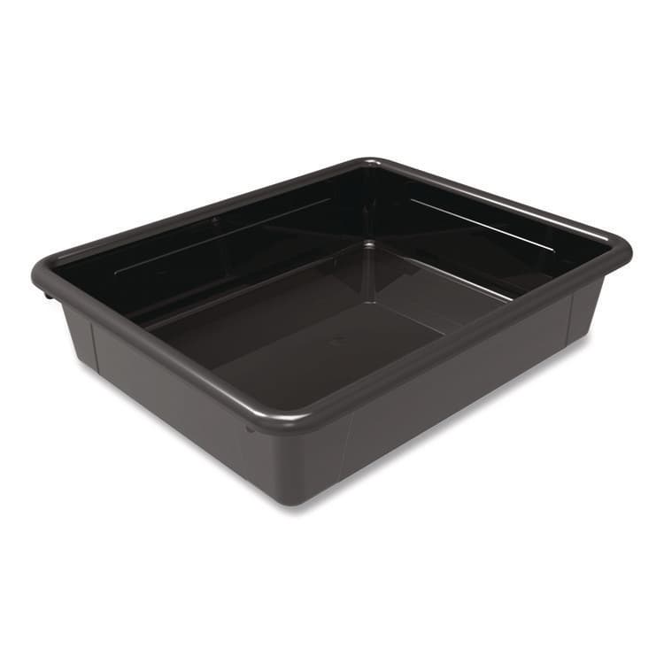 STOREX Storage Tray, Flat, 102.4 oz, 10.65" x 10.65" x 2.96", Black, 5/Pack (STX62516U05C) thumbnail 2