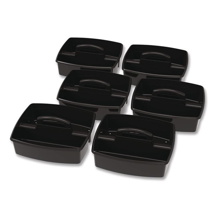 STOREX Large Caddy, 13 x 11 x 6.38, Black, 6/Pack (STX00973E06C)