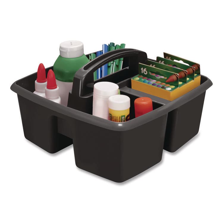 STOREX Small Caddy, 9.25 x 9.25 x 12, Black, 6/Pack (STX00972E06C) thumbnail 3