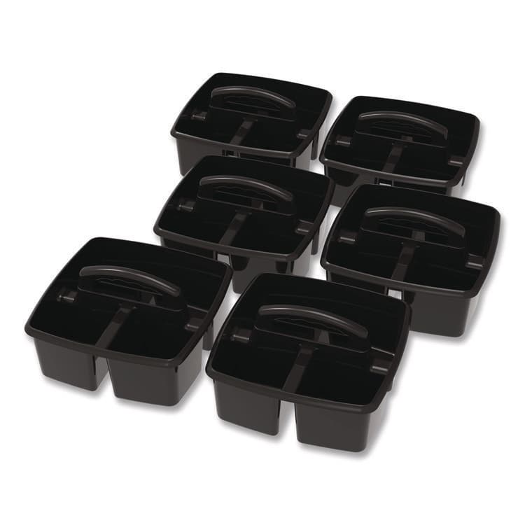 STOREX Small Caddy, 9.25 x 9.25 x 12, Black, 6/Pack (STX00972E06C) thumbnail 2