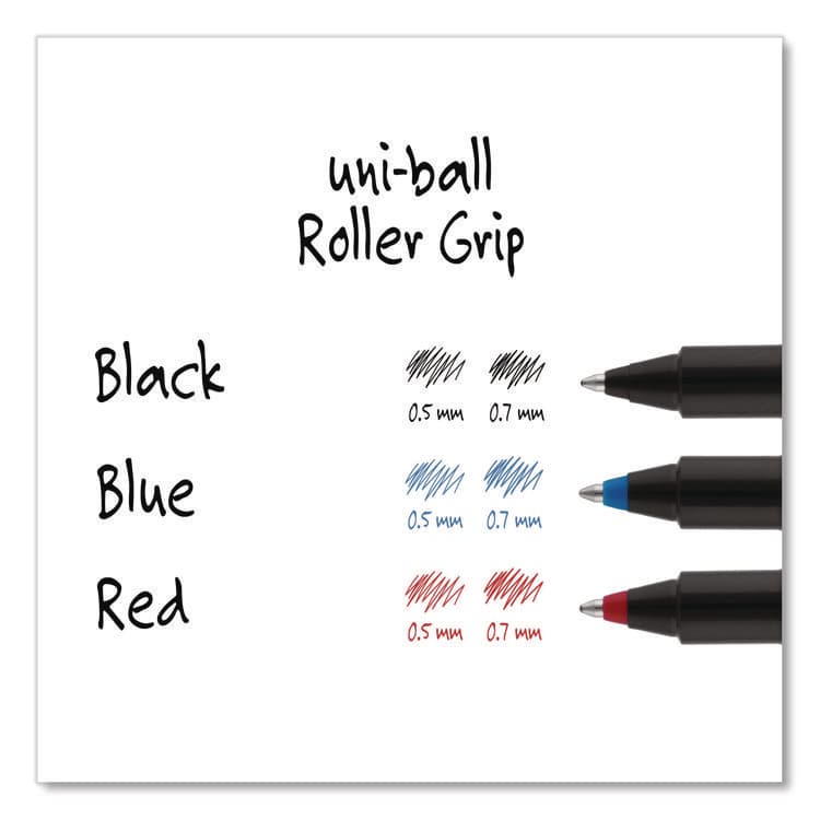 UNI Deluxe Rollerball Pen, Stick, Fine 0.7 mm, Black Ink, Champagne/Black Barrel, Dozen (UBC60052) thumbnail 4