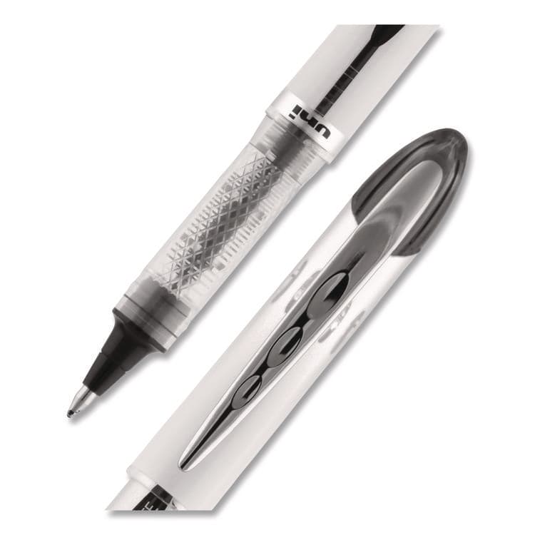 UNI VISION ELITE Rollerball Pen, Stick, Bold 0.8 mm, Black Ink, White/Black/Clear Barrel (UBC61231) thumbnail 2
