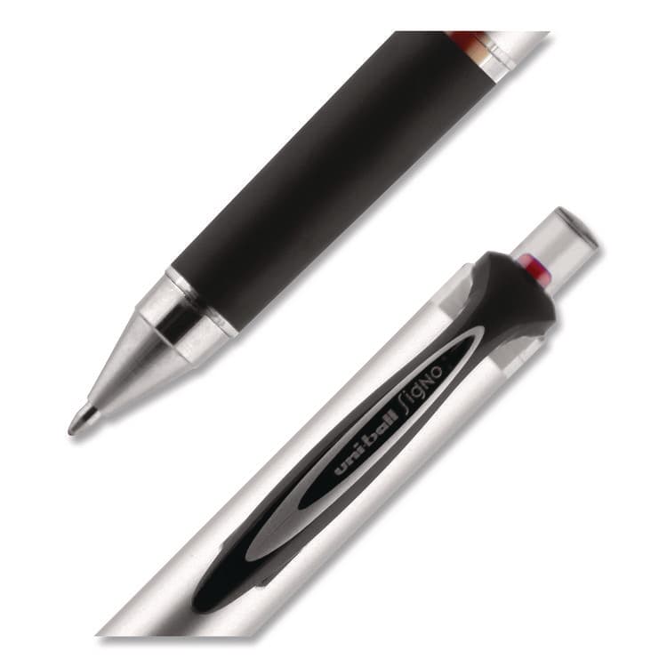 UNI 207 Impact RT Gel Pen, Retractable, Bold 1 mm, Red Ink, Black/Red Barrel (UBC65872) thumbnail 2
