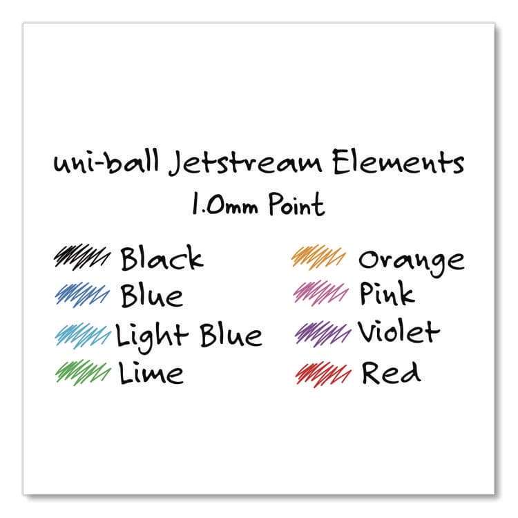 UNI Jetstream Elements Hybrid Gel Pen, Retractable, Medium 1 mm, Assorted Ink and Barrel Colors, 5/Pack (UBC70138) thumbnail 4