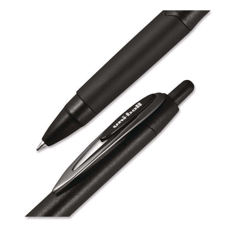 UNI 207 Plus+ Gel Pen, Retractable, Medium 0.7 mm, Black Ink, Black Barrel, Dozen (UBC70462) thumbnail 2