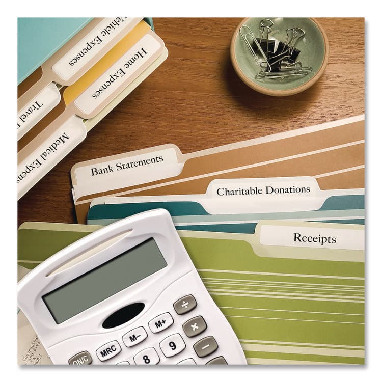 AVERY PRODUCTS CORPORATION Permanent TrueBlock File Folder Labels with Sure Feed Technology, 0.66 x 3.44, White, 30/Sheet, 60 Sheets/Box (AVE75366) thumbnail 2