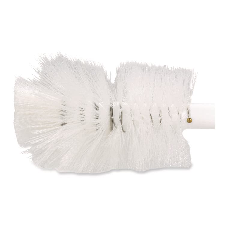 CFS BRANDS Sparta Handle Bottle Brush, Pint, White Polyester Bristles, 4.5" Brush, 7.5" White Plastic Handle (CFS4046600) thumbnail 3