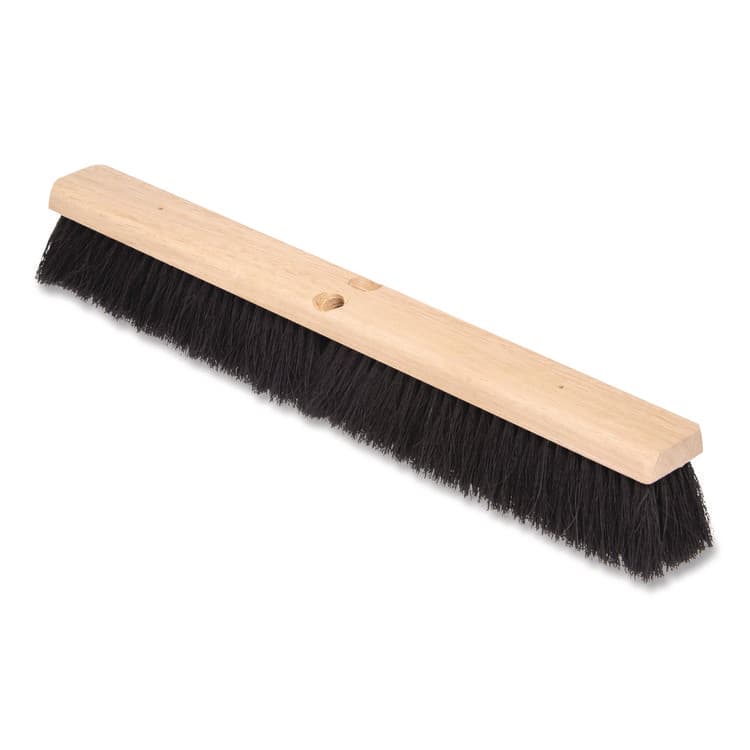 CFS BRANDS Flo-Pac Fine Floor Sweeps, 3" Black Tampico Bristles, 24" Brush, 12/Carton (CFS4505403)