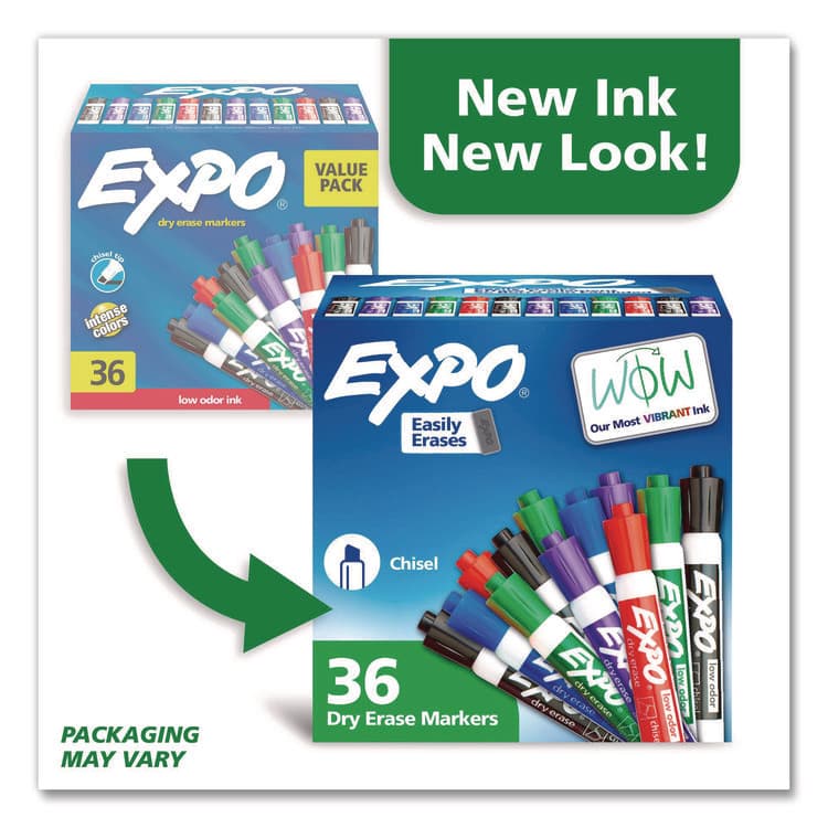 SANFORD Low-Odor Dry-Erase Marker Value Pack, Broad Chisel Tip, Assorted Colors, 36/Box (SAN1921061A) thumbnail 4