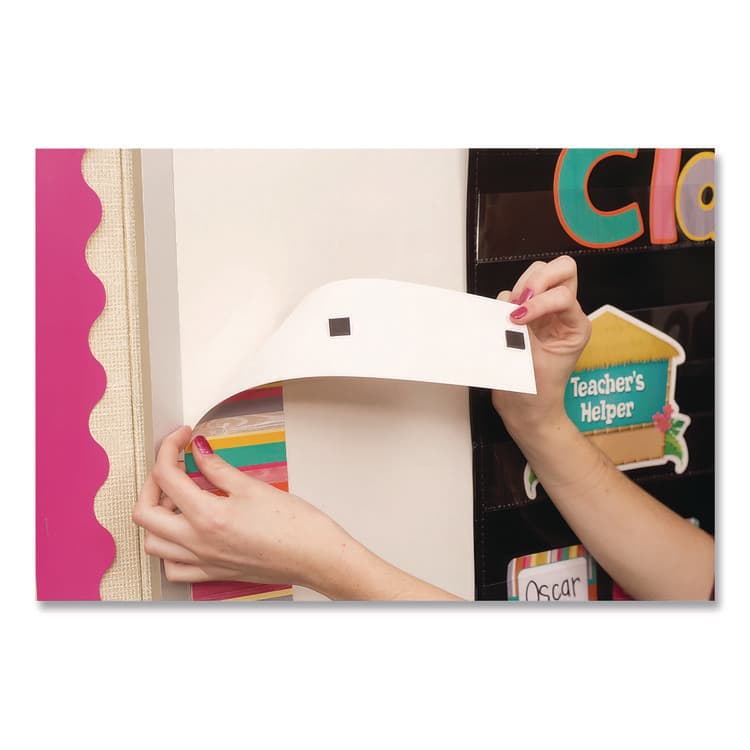 TEACHER CREATED RESOURCES Adhesive Magnetic Squares, 0.5" x 0.5", Black, 100/Set (TCR20720) thumbnail 3
